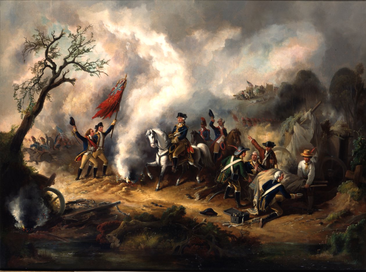 1778年6月28日，19世纪初的蒙茅斯之战 作者 美国学校