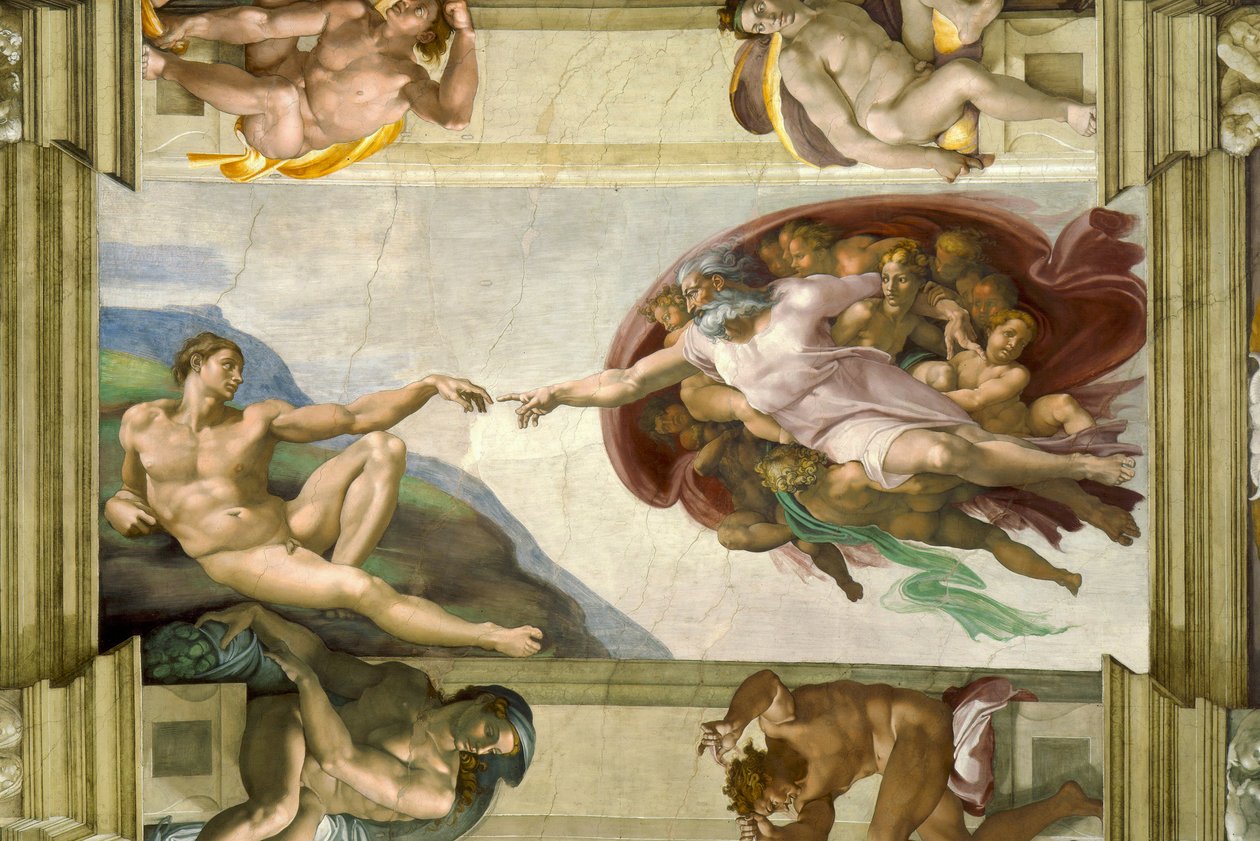 亚当的创造 作者 米开朗基罗（Michelangelo Buonarroti）