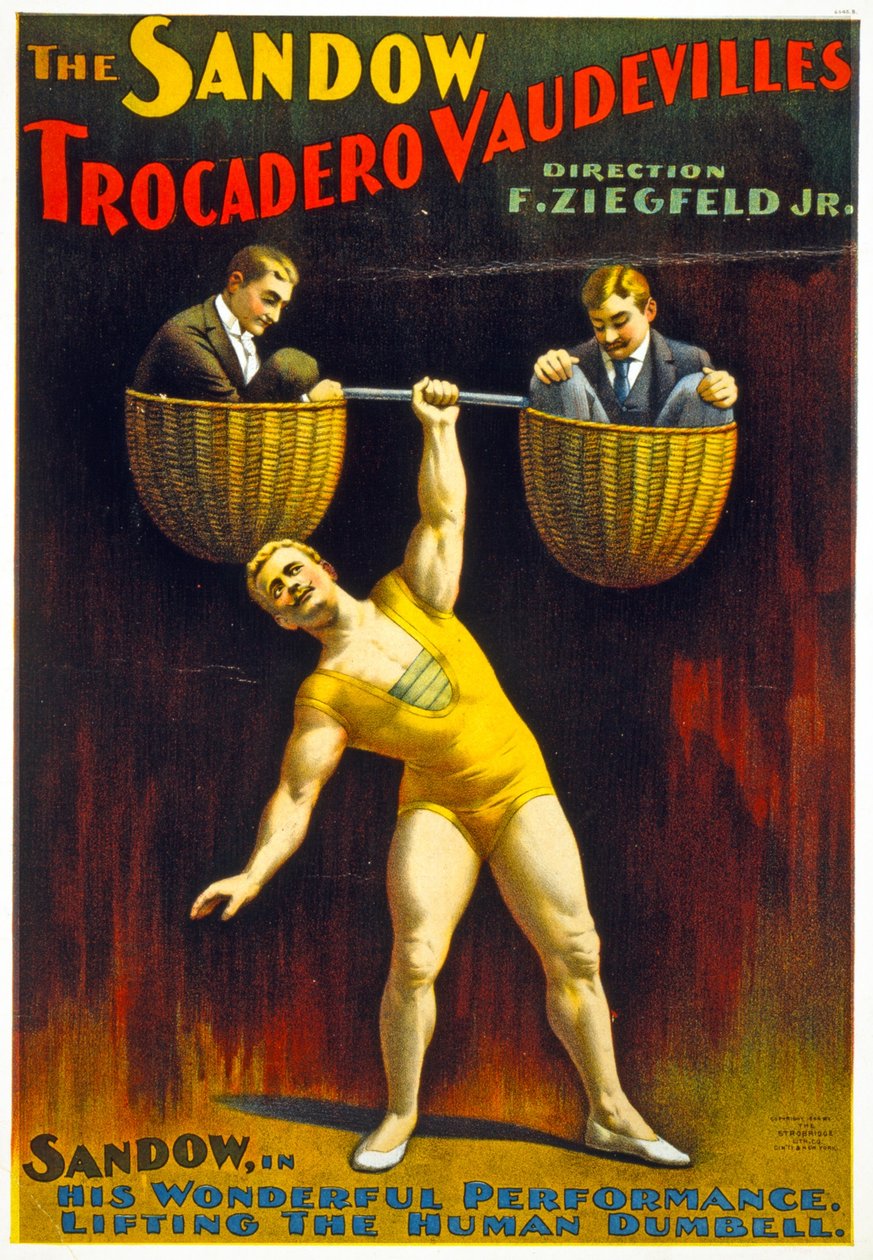 海报广告Sandow Trocadero Vaudevilles c.1894 作者 美国学校