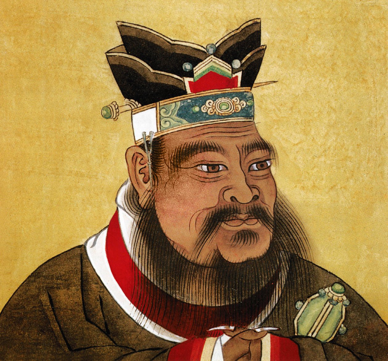 孔子（纸上的墨水和颜色） 作者 中文学校