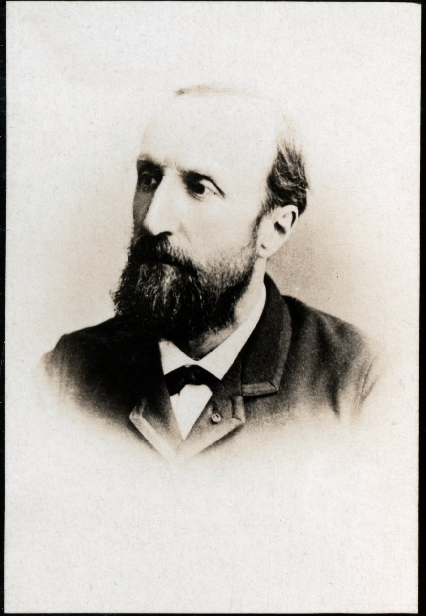 Aime Jules Dalou（1838-1902），法国雕塑家的肖像。 作者 法国摄影师