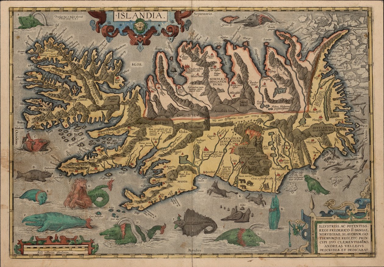 A.丹尼斯。冰岛 作者 亚伯拉罕·奥特里乌斯（Abraham Ortelius）
