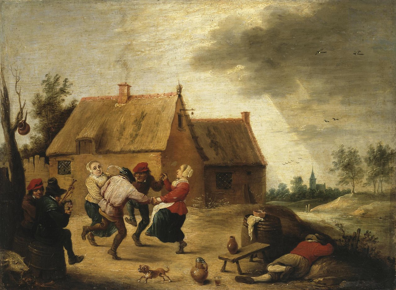跳舞的农民 作者 亚伯拉罕·特尼尔（Abraham Teniers）