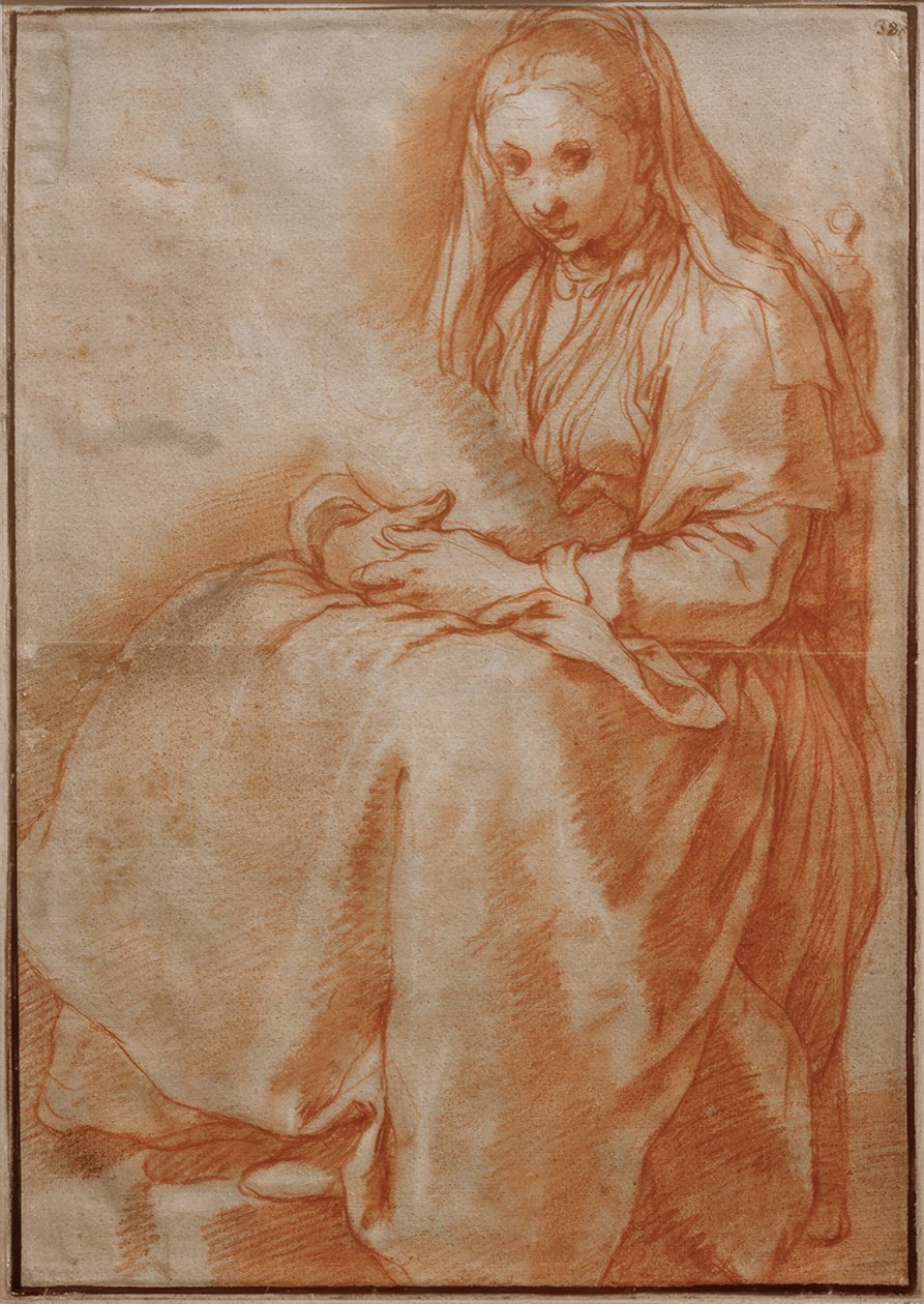 坐着的女人和孩子 作者 亚伯拉罕·布洛玛特（Abraham Bloemaert）