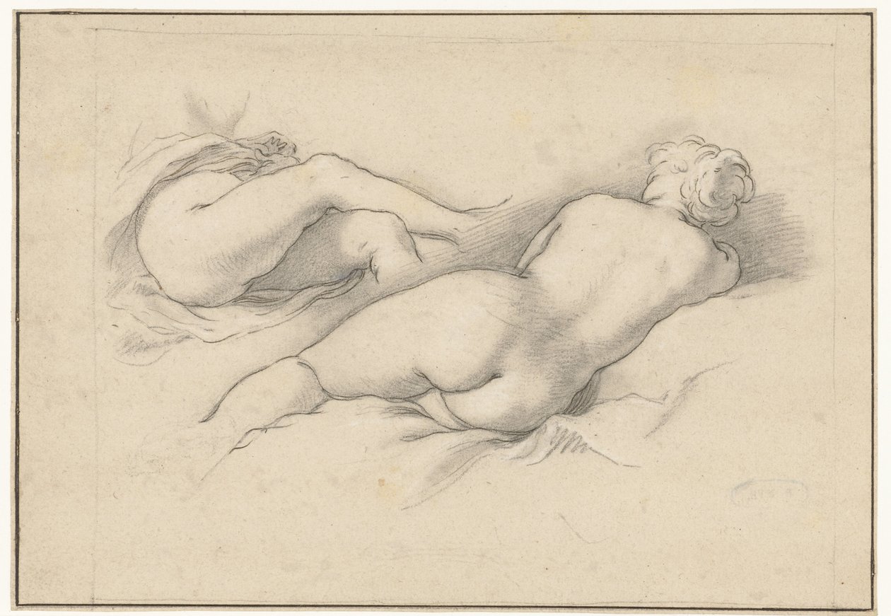 卧姿女性裸体研究 作者 亚伯拉罕·布洛玛特（Abraham Bloemaert）