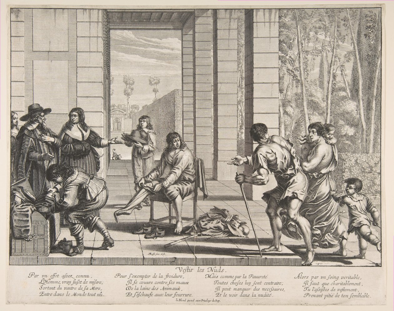 服装乞eg，1635年。 作者 亚伯拉罕·博斯（Abraham Bosse）