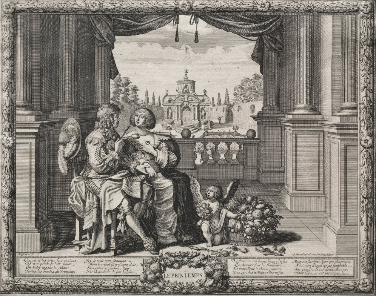 四个季节：春天，1635年。 作者 亚伯拉罕·博斯（Abraham Bosse）