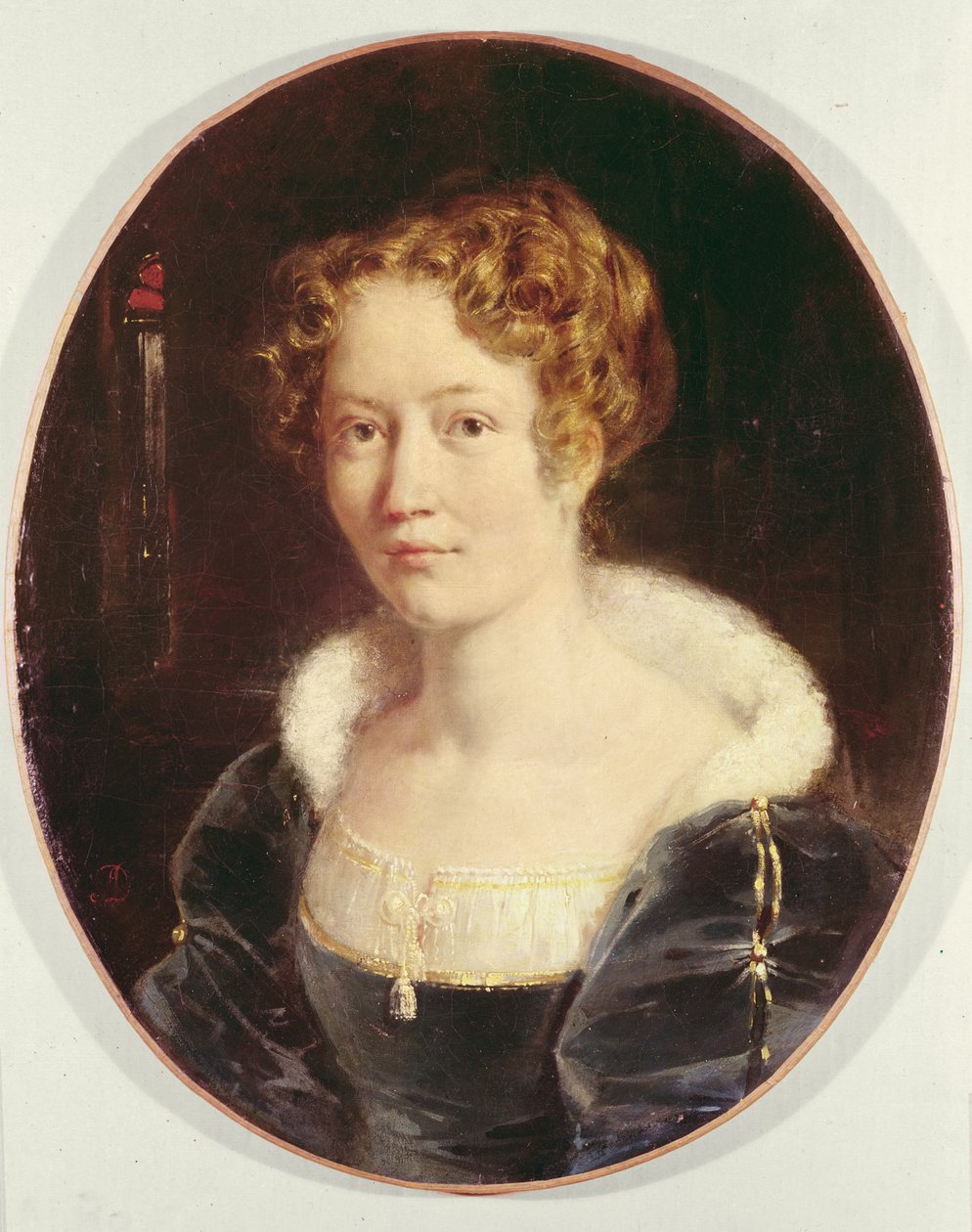 Laure Deveria的肖像，c.1827 作者 阿基尔·德维里亚