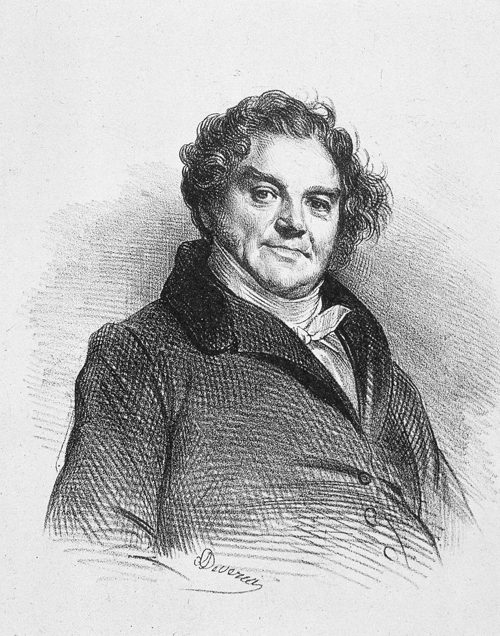 Portrait of Vidocq by Achille Devéria 作者 阿基尔·德维里亚