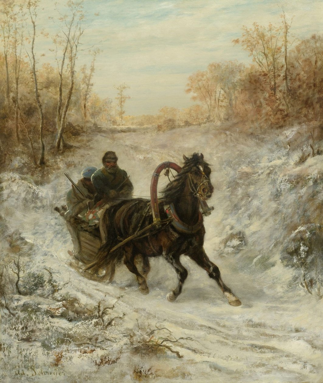 快递员 作者 阿道夫·施雷尔（Adolf Schreyer）