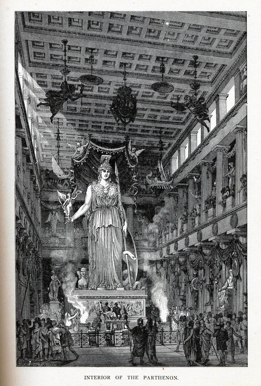 帕台农神庙的内部，1882年 作者 阿道夫·克洛斯