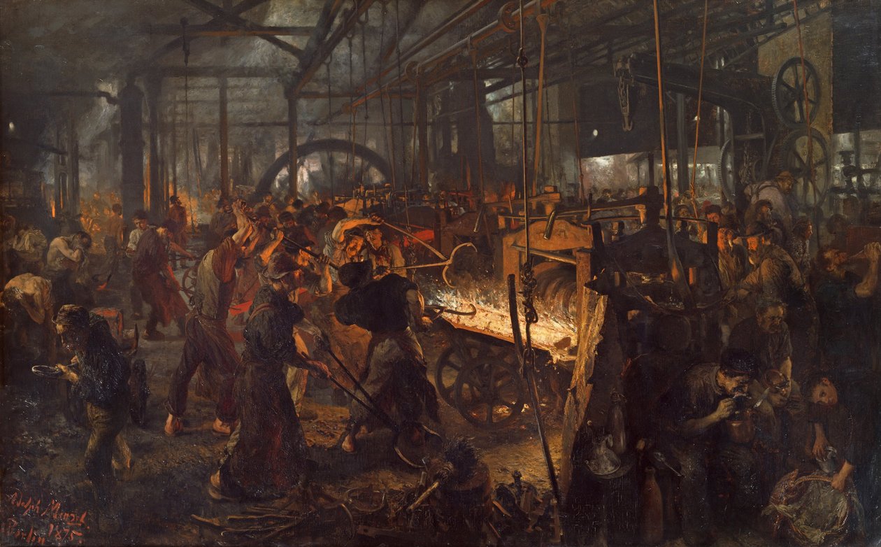 铁轧机现代独眼巨人，1873-1875年 作者 阿道夫门泽尔