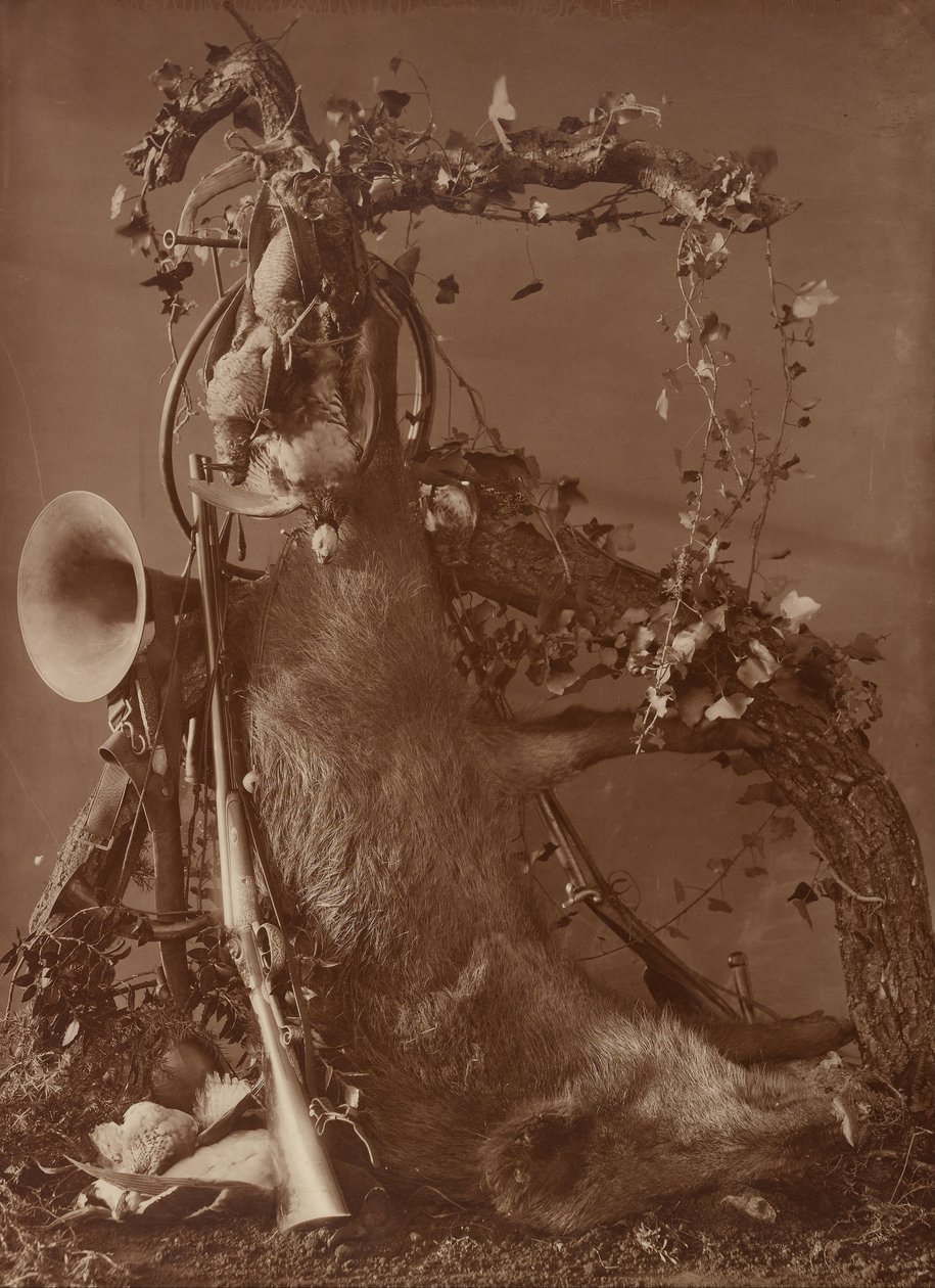 狩猎场景的静物画 作者 阿道夫·布劳恩（Adolphe Braun）