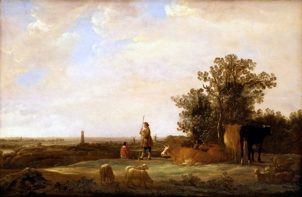 在平原上查看 作者 艾伯特·奎普（Aelbert Cuyp）