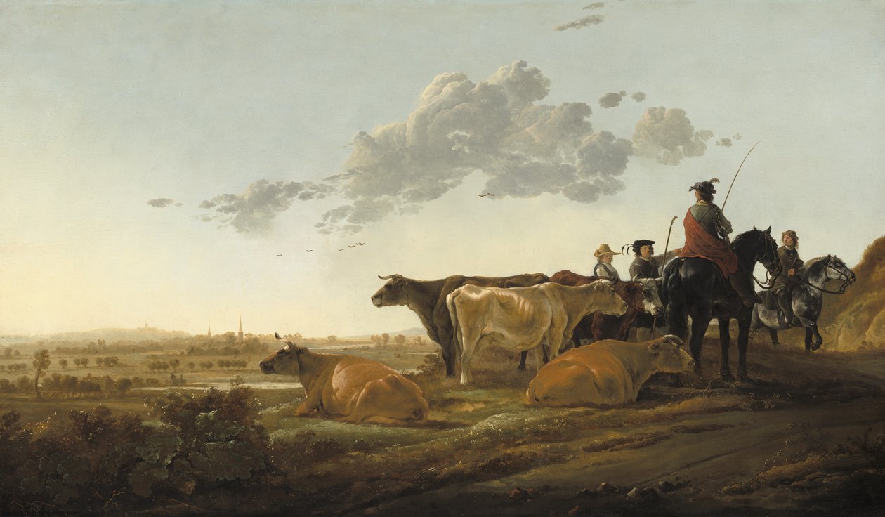 牧民景观，c.1650-52 作者 艾伯特·奎普（Aelbert Cuyp）