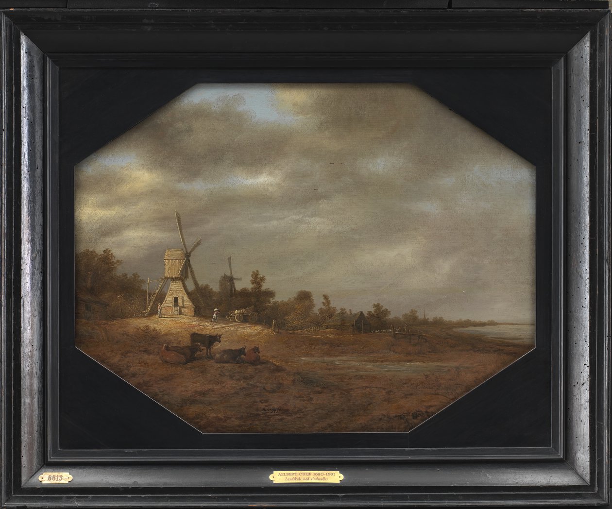 景观与风车 作者 艾伯特·奎普（Aelbert Cuyp）