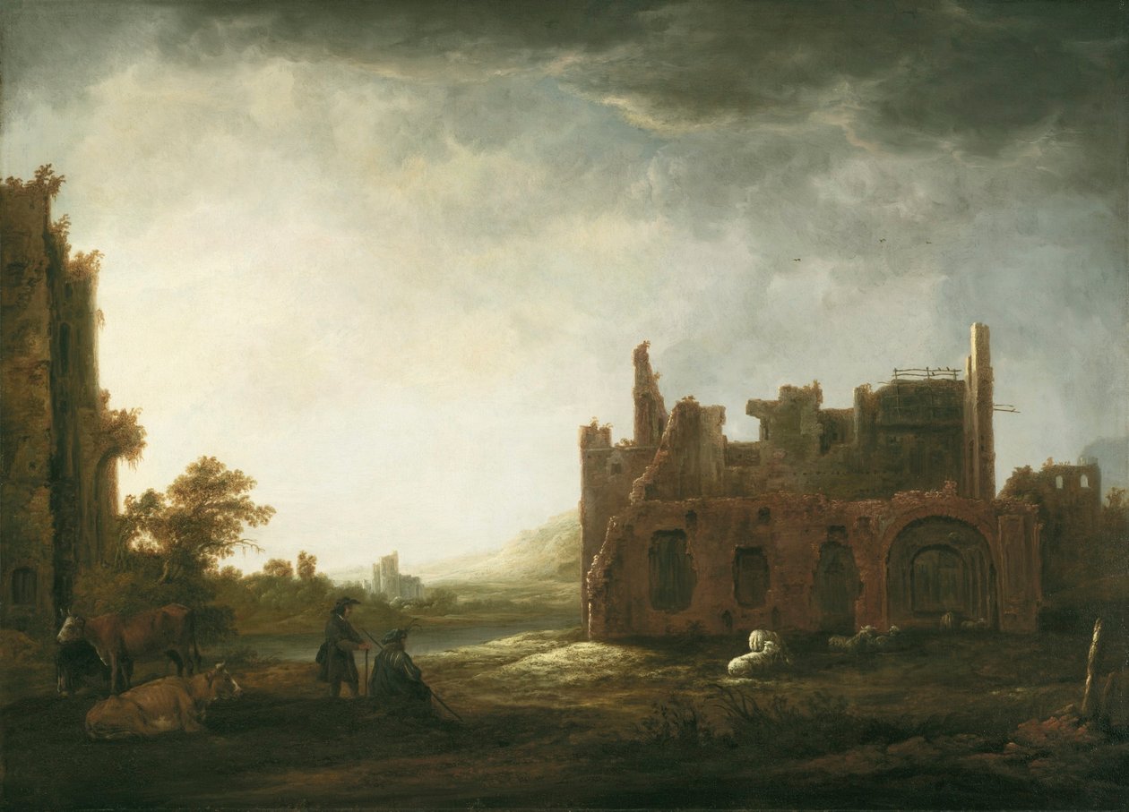 里恩斯堡修道院遗址景观 作者 艾伯特·奎普（Aelbert Cuyp）