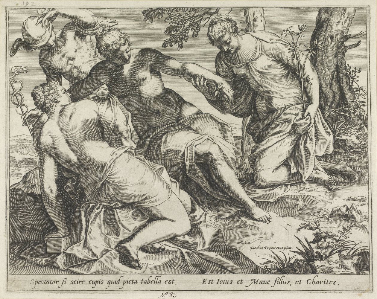 水星与女神 作者 阿戈斯蒂诺·卡拉奇（Agostino Carracci）