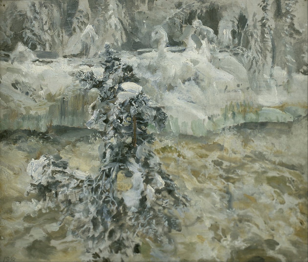 伊马特拉（Imatra）冬季，1893年 作者 阿克塞利·加伦·卡莱拉