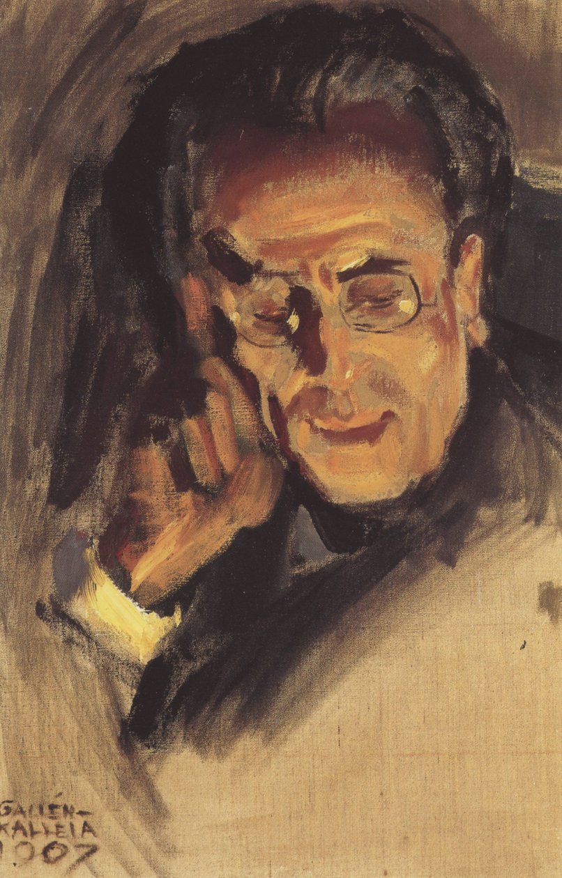 古斯塔夫·马勒（Gustav Mahler）肖像，1907年 作者 阿克塞利·加伦·卡莱拉