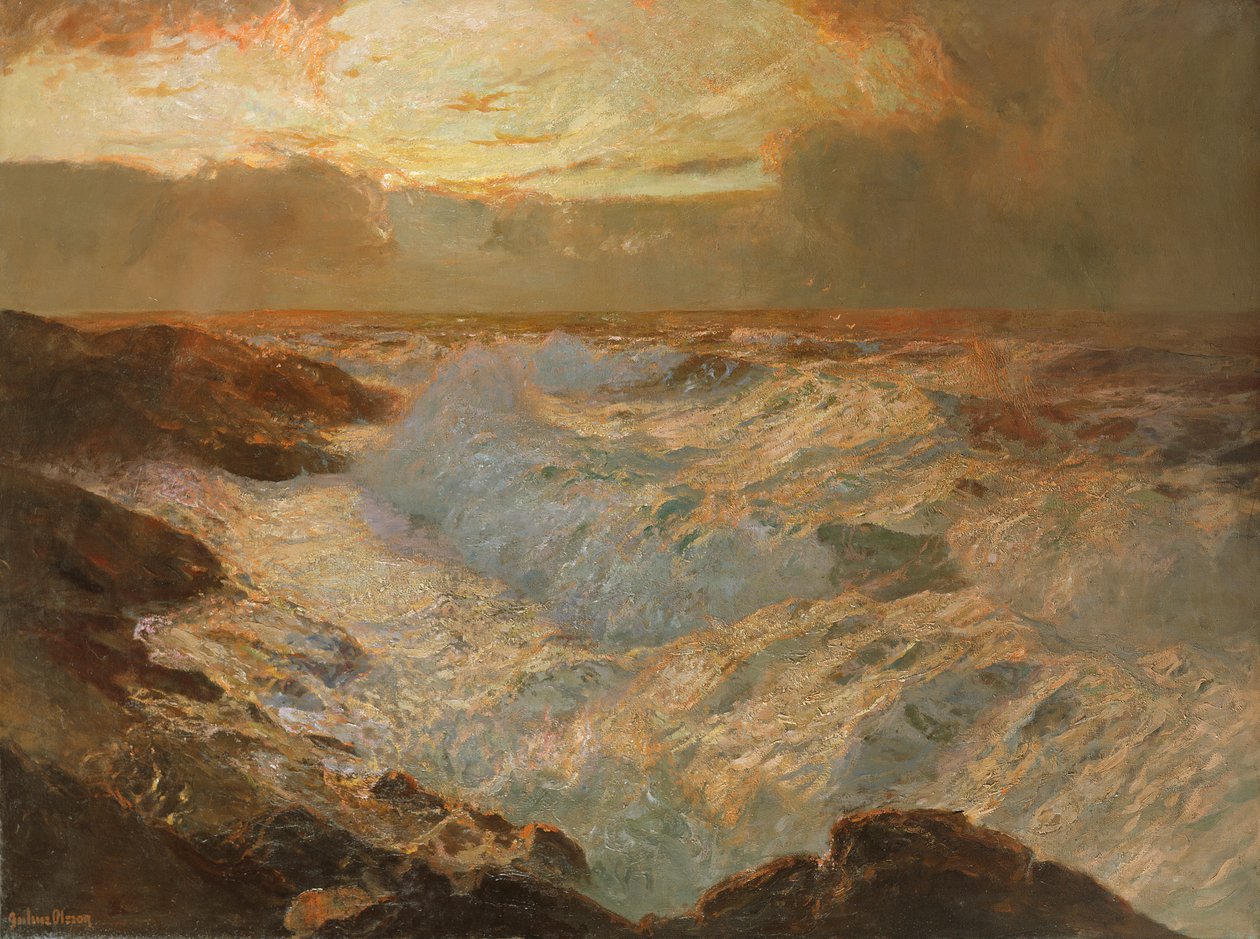 海景，c.1920 作者 阿尔伯特·朱利叶斯·奥尔森