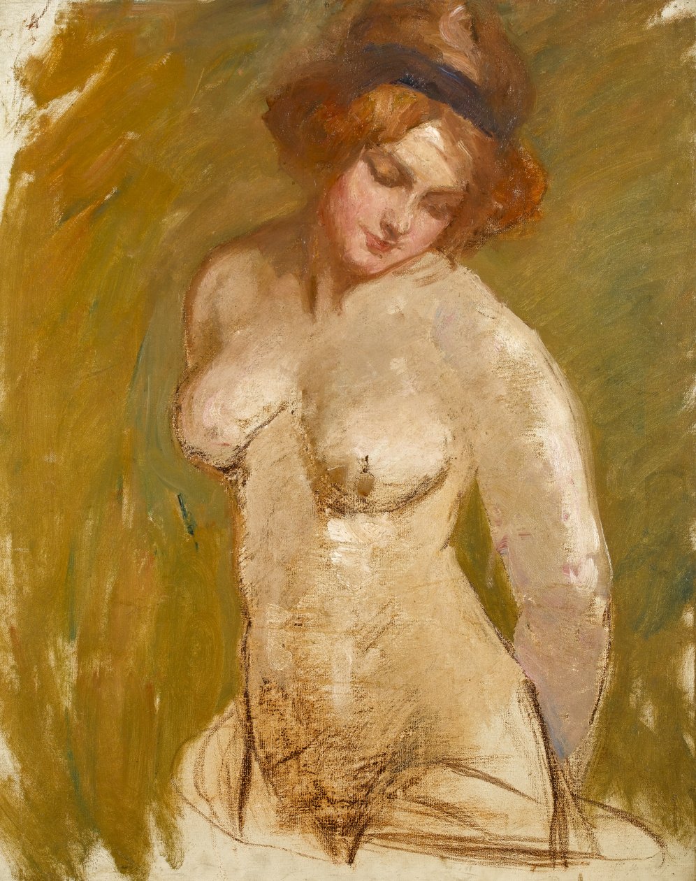 Nude with bandeau，c.1900 作者 阿尔伯特·德·贝勒罗什