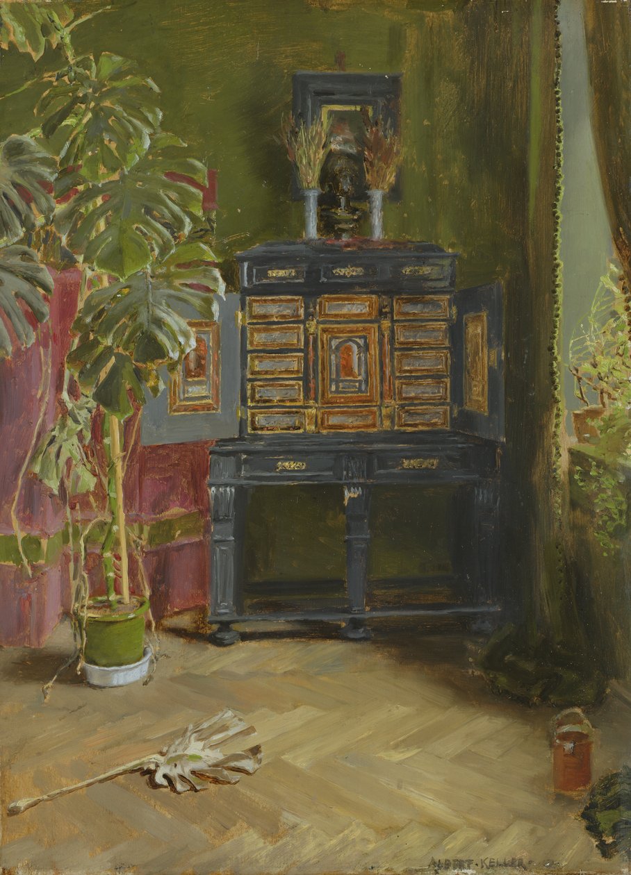 绿色房间，1882年 作者 阿尔伯特·冯·凯勒