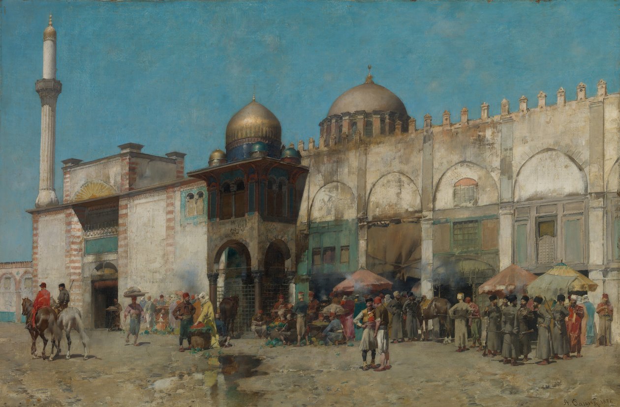 清真寺，1886年。 作者 阿尔贝托·帕西尼（Alberto Pasini）
