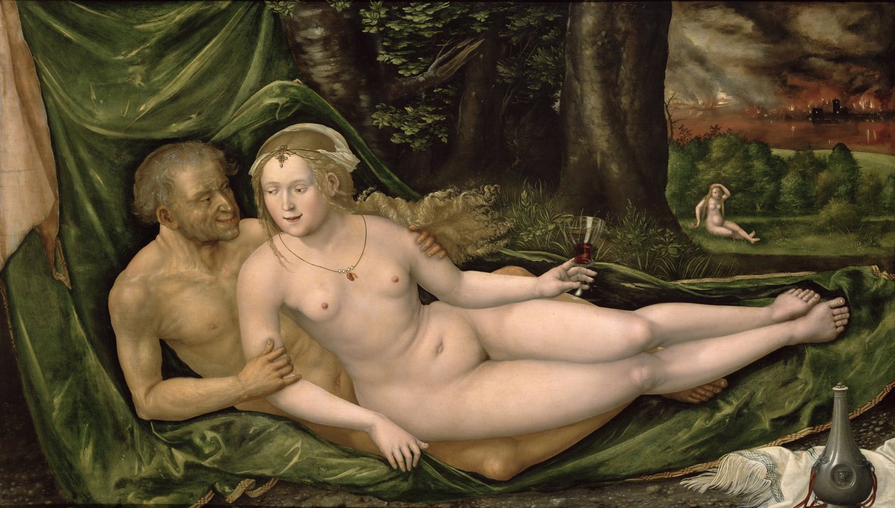罗得和他的女儿，1537年， 作者 阿尔布雷希特·阿尔特多夫（Albrecht Altdorfer）