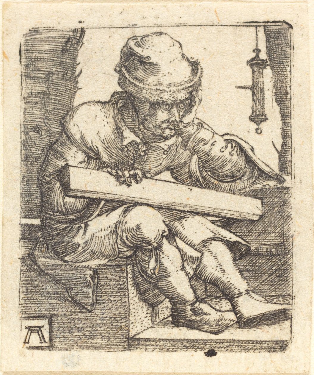 沉思的木匠 作者 阿尔布雷希特·阿尔特多夫（Albrecht Altdorfer）