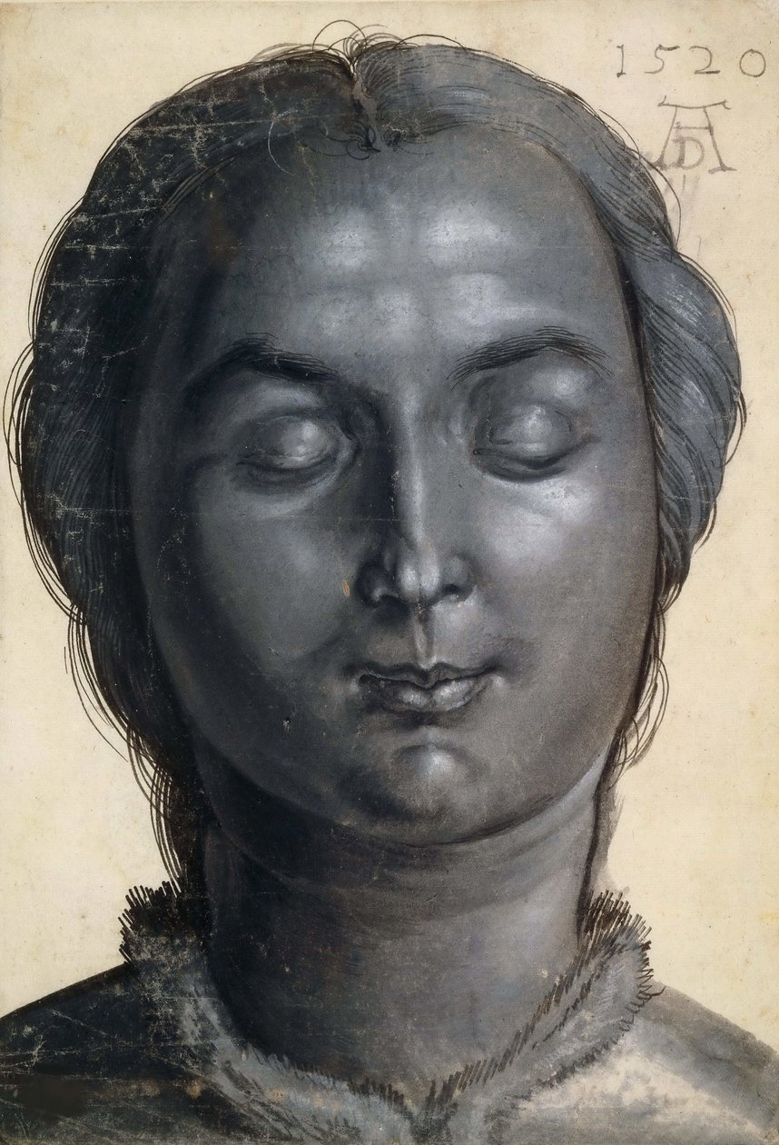 一个女人的头，1520年。 作者 阿尔布雷希特丢勒