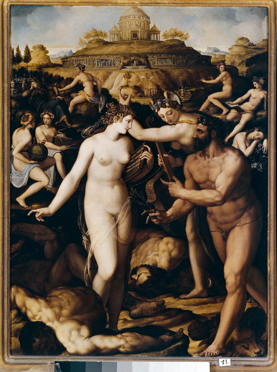 赫拉克勒斯和缪斯（绘画 作者 亚历山德罗·阿洛里（Alessandro Allori）
