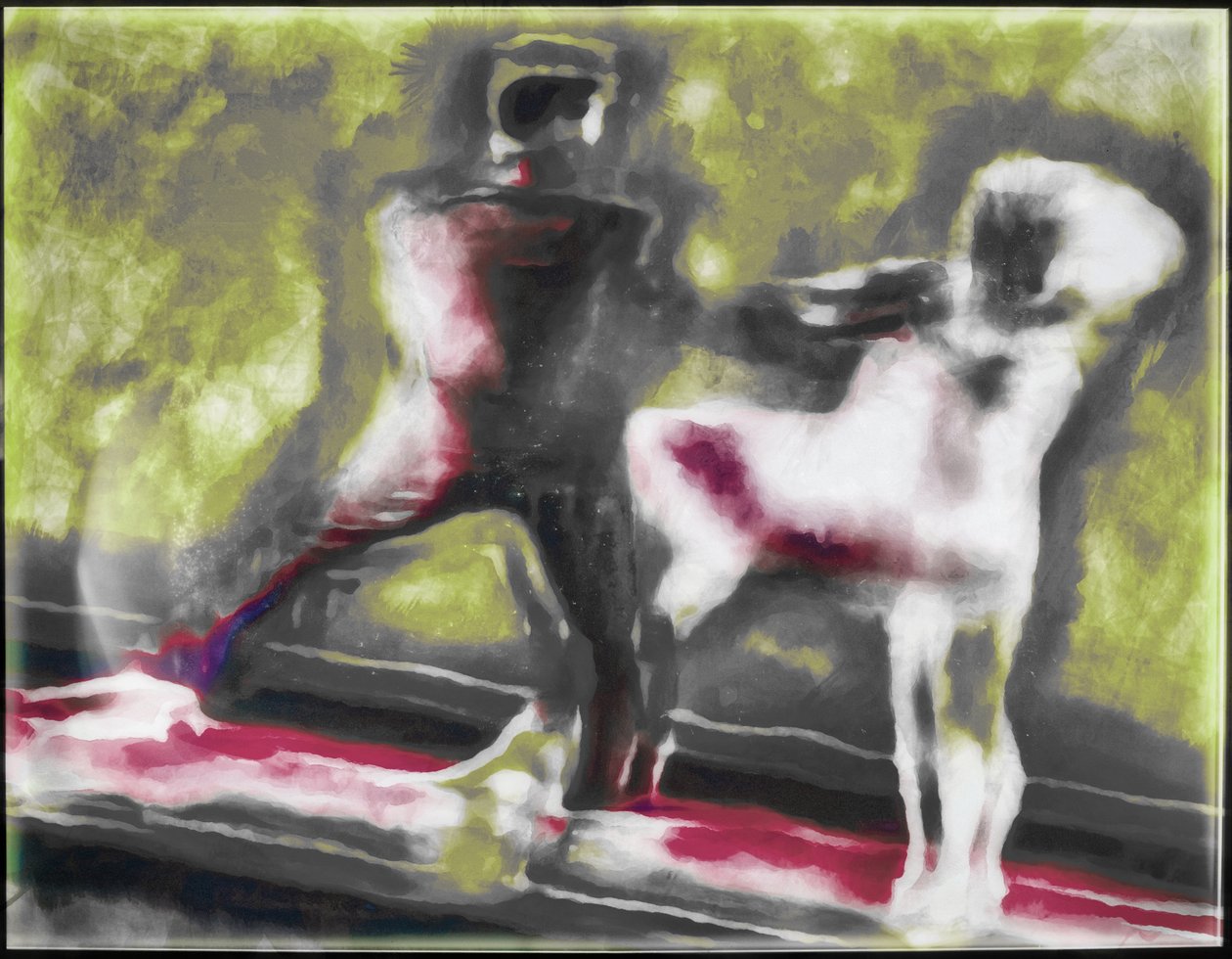 Dancing couple,2019,(mixed media) 作者 亚历克斯·卡明克