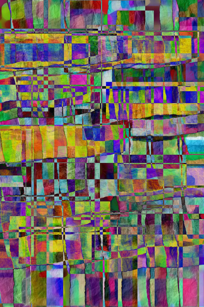 结构A,2019,(混合媒体) 作者 亚历克斯·卡明克