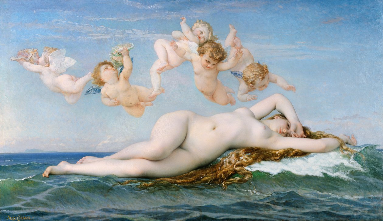 金星的诞生 作者 亚历山大·卡巴内尔（Alexandre Cabanel）