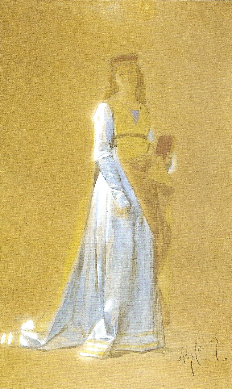 中世纪的女士 作者 亚历山大·卡巴内尔（Alexandre Cabanel）