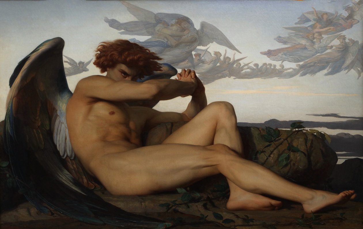 堕落的天使，1847年。 作者 亚历山大·卡巴内尔（Alexandre Cabanel）