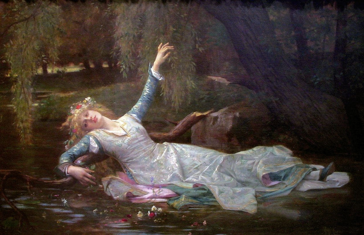 奥菲莉亚，1883年 作者 亚历山大·卡巴内尔（Alexandre Cabanel）
