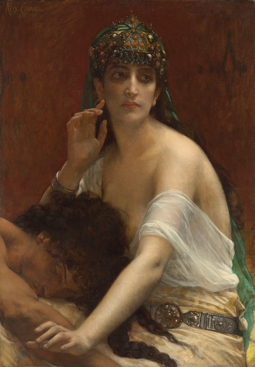 参孙与大利拉 作者 亚历山大·卡巴内尔（Alexandre Cabanel）