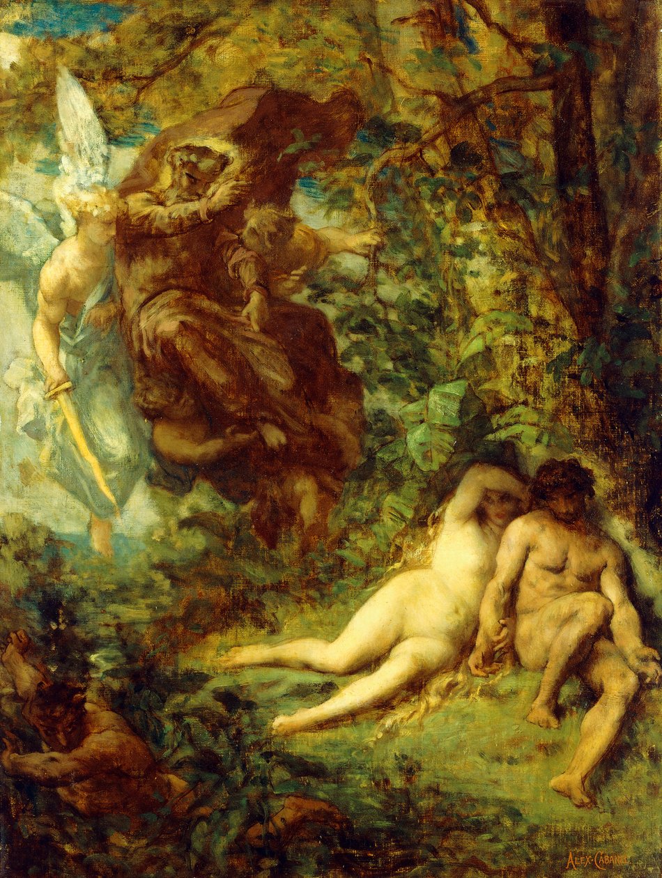 学习失乐园， 作者 亚历山大·卡巴内尔（Alexandre Cabanel）