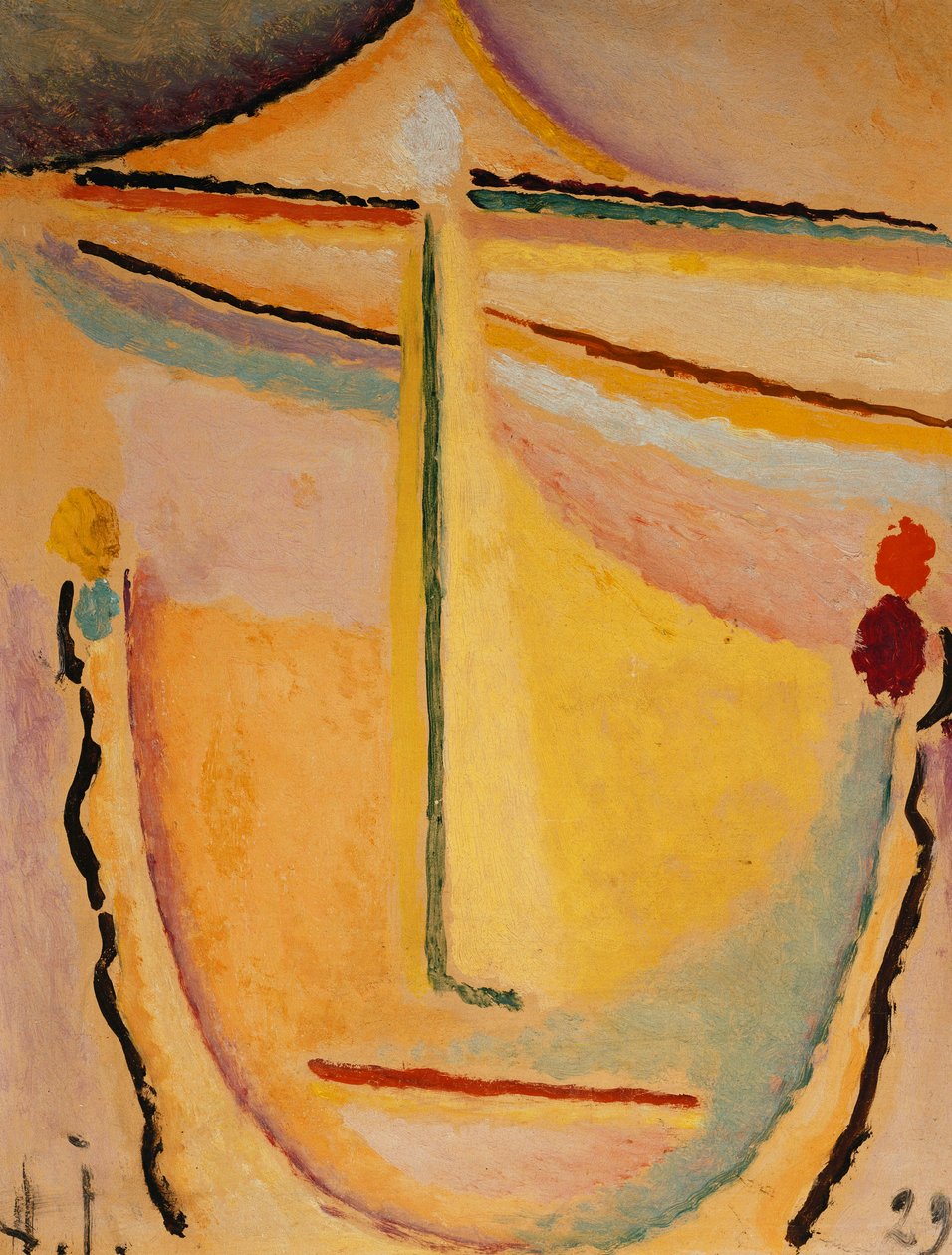 粉红橙色罗莎·奥兰治，1929年 作者 阿列克谢·冯·贾伦斯基