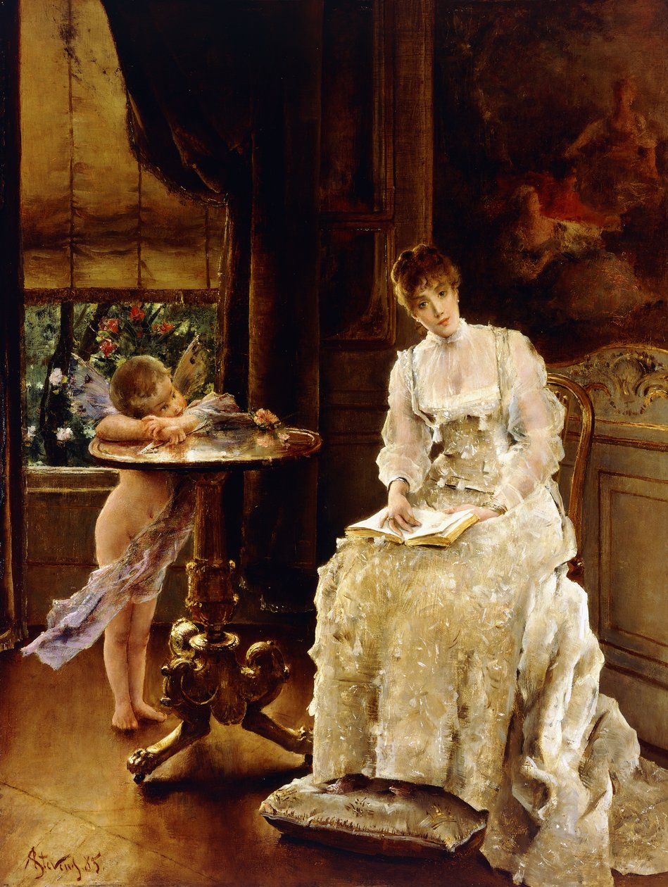 爱的使者 作者 阿尔弗雷德·埃米尔·史蒂文斯（Alfred Emile Stevens）