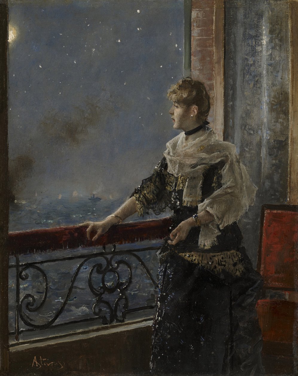 月光 作者 阿尔弗雷德·埃米尔·史蒂文斯（Alfred Emile Stevens）