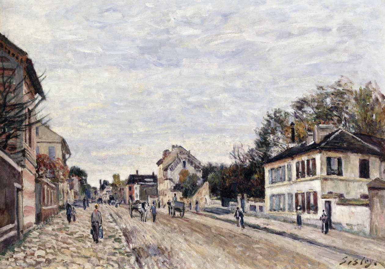 1876年马利街景 作者 阿尔弗雷德·西斯利