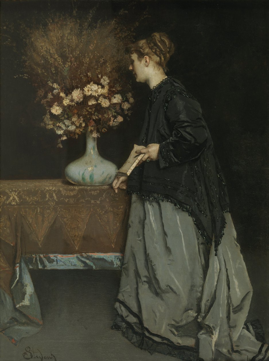 秋花，1867年 作者 阿尔弗雷德·埃米尔·史蒂文斯（Alfred Emile Stevens）