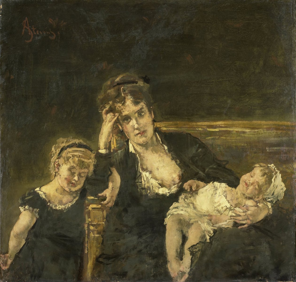 寡妇 作者 阿尔弗雷德·埃米尔·史蒂文斯（Alfred Emile Stevens）