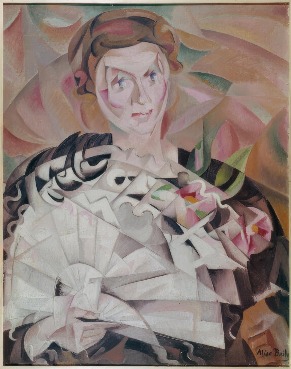 扇子游戏或带扇子的女人 作者 爱丽丝·拜伊（Alice Bailly）