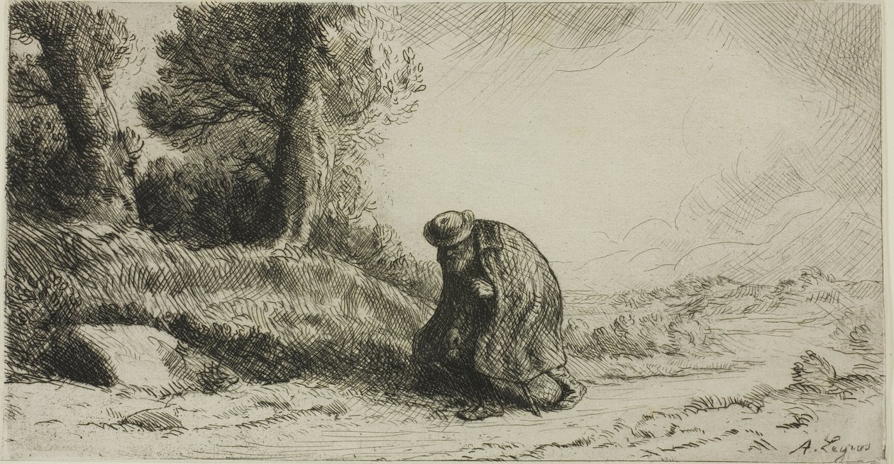 走在小巷里的流浪者 作者 阿方斯·莱格罗斯（Alphonse Legros）