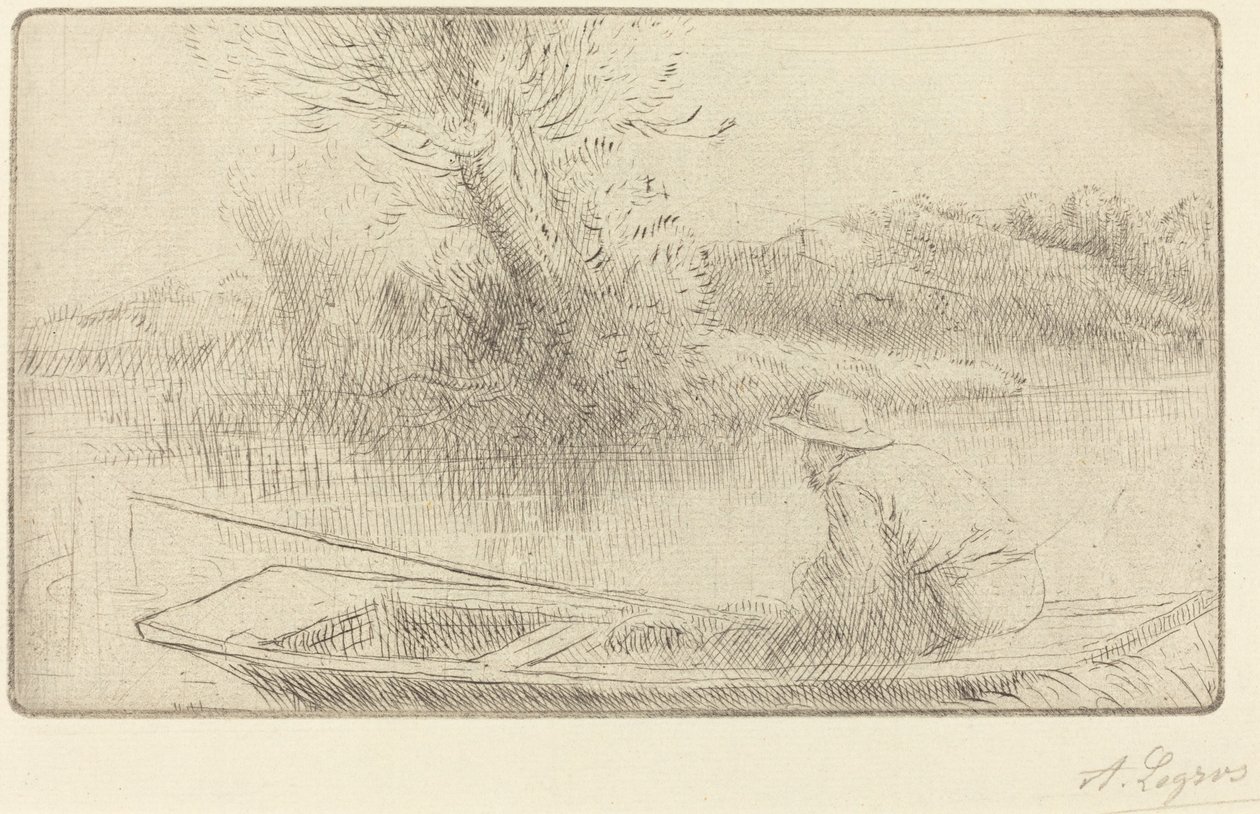 泰晤士河畔 作者 阿方斯·莱格罗斯（Alphonse Legros）