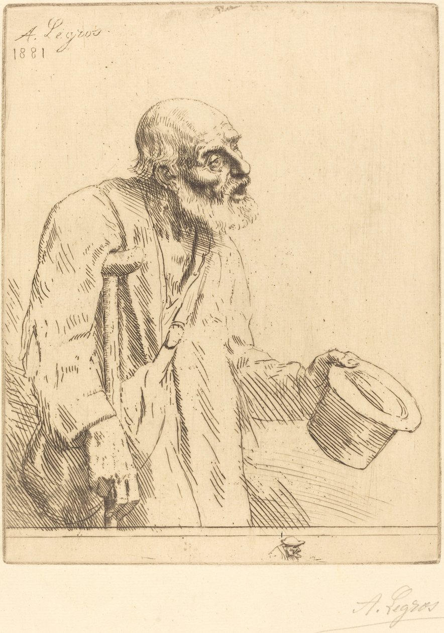 乞丐 乞丐，1881年。 作者 阿方斯·莱格罗斯（Alphonse Legros）